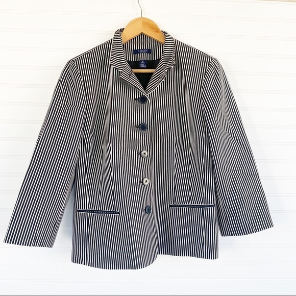 Chaps Striped blazer jacket Size 10 - Picture 1 of 10